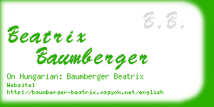 beatrix baumberger business card